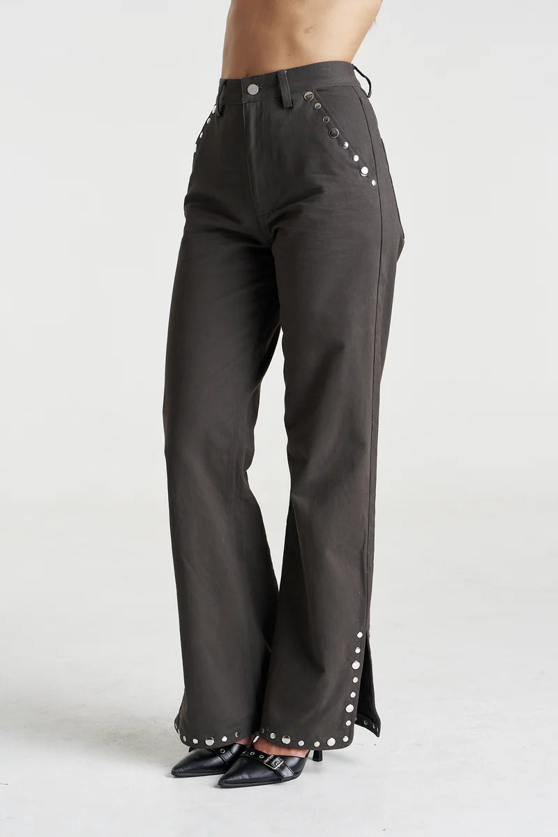 STUDDED EASY JEAN - SHADOW
