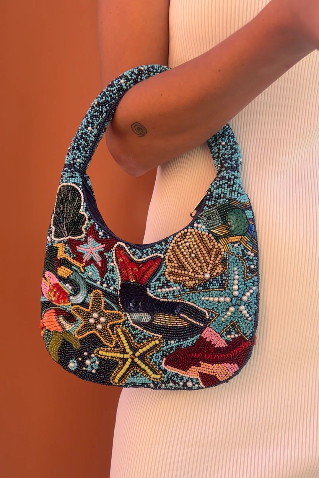 Under The Sea Beaded Bag