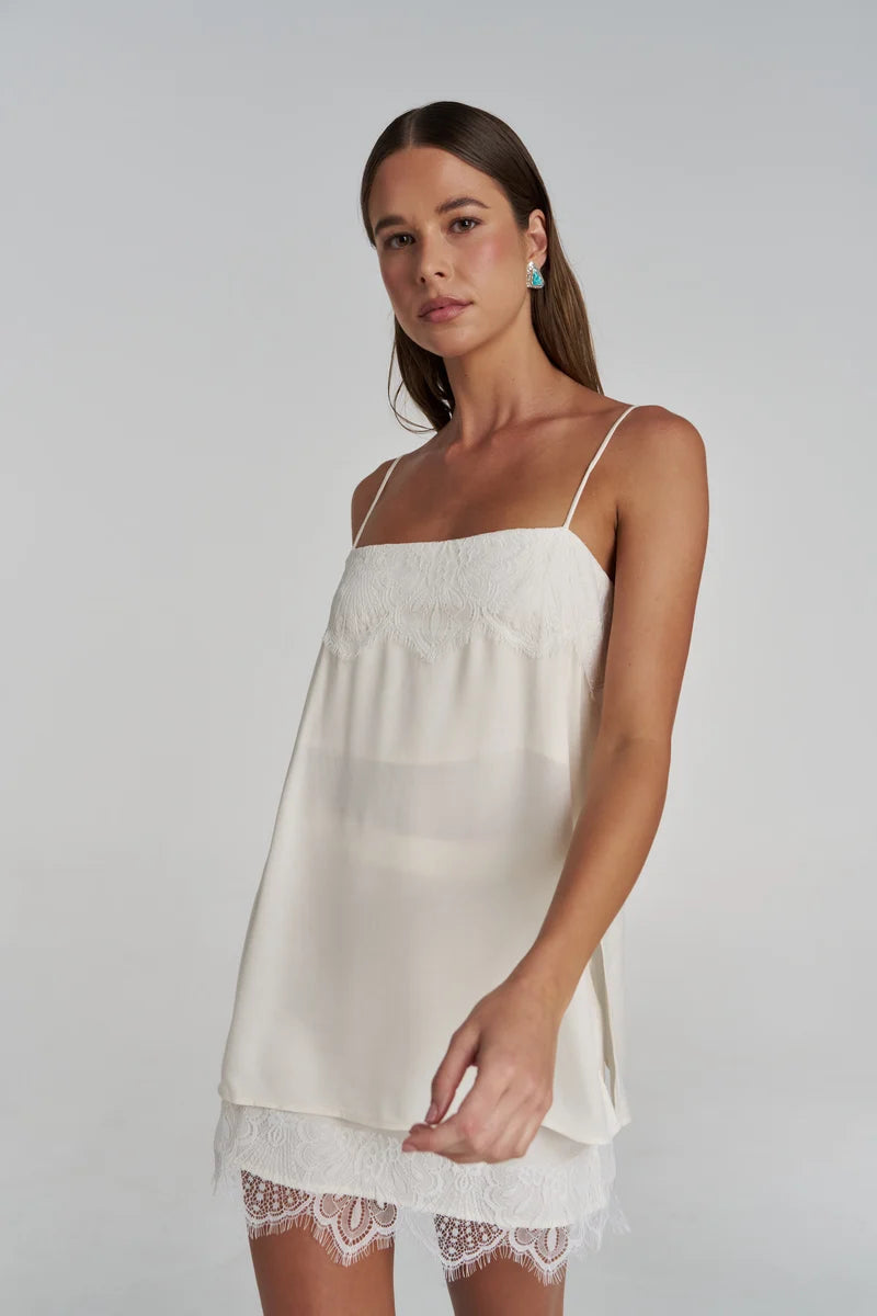 FLORENCE SHIFT TOP - WHITE