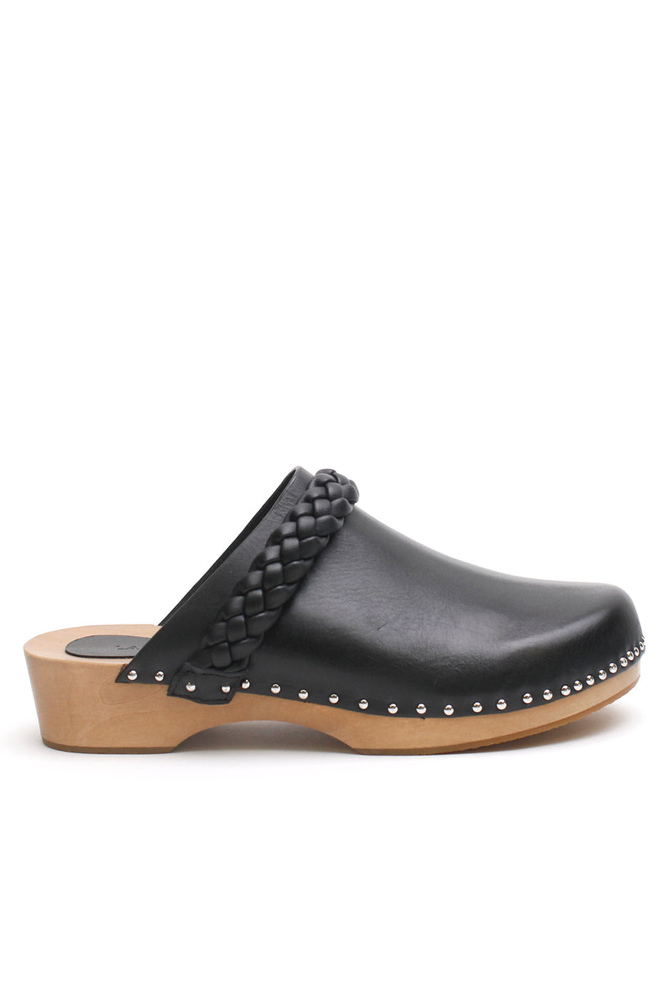 ANIKA WOODEN CLOG - BLACK