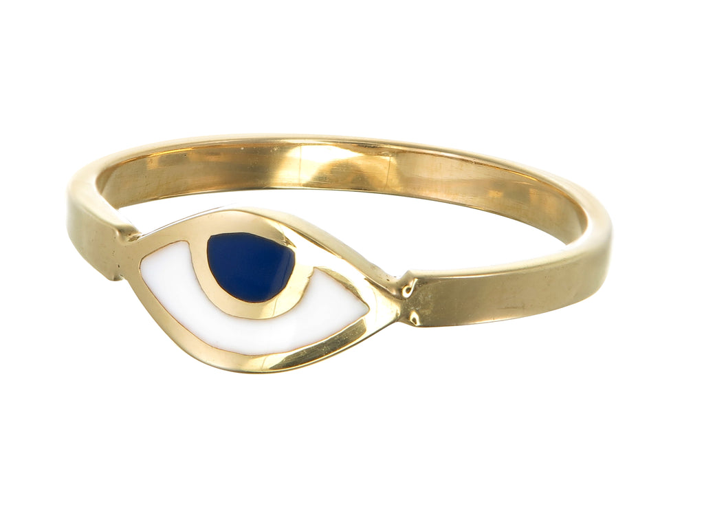 EYE SPY RING - NAVY - GOLD