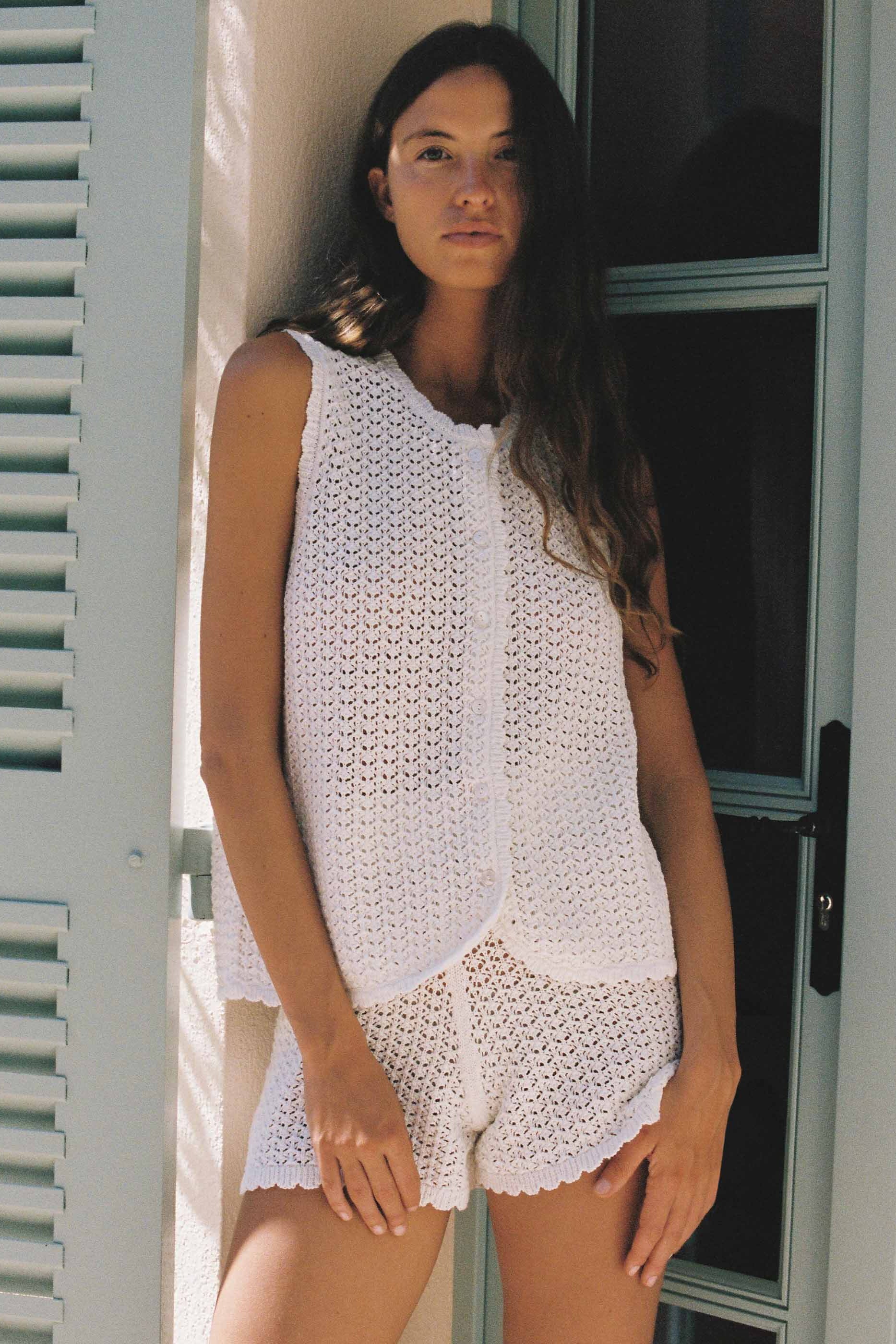 Pointelle Vest