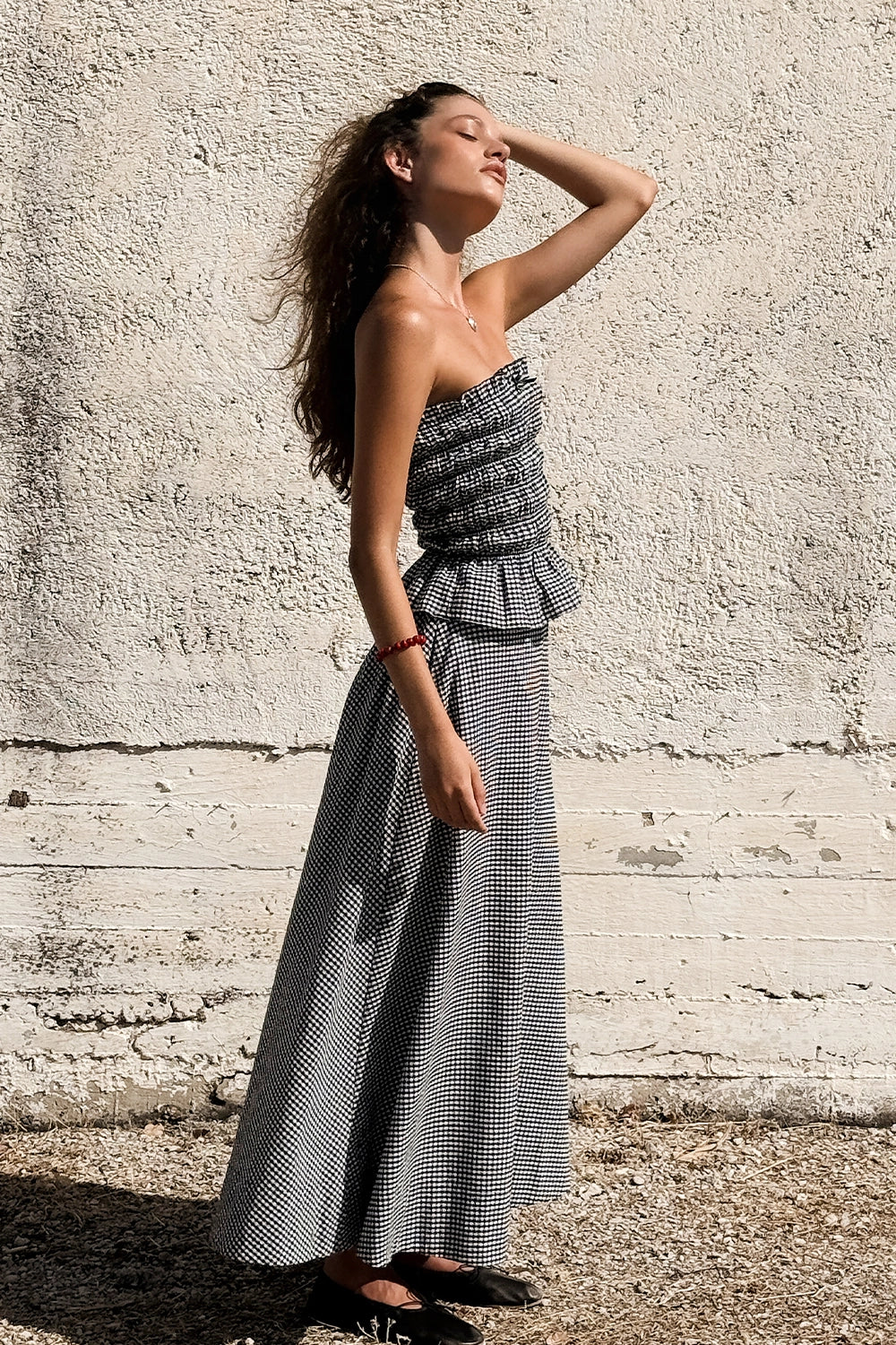 Leceia Skirt Cantinho Gingham Black