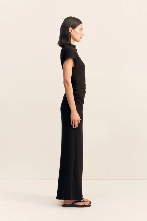 beau sleeveless maxi dress - black