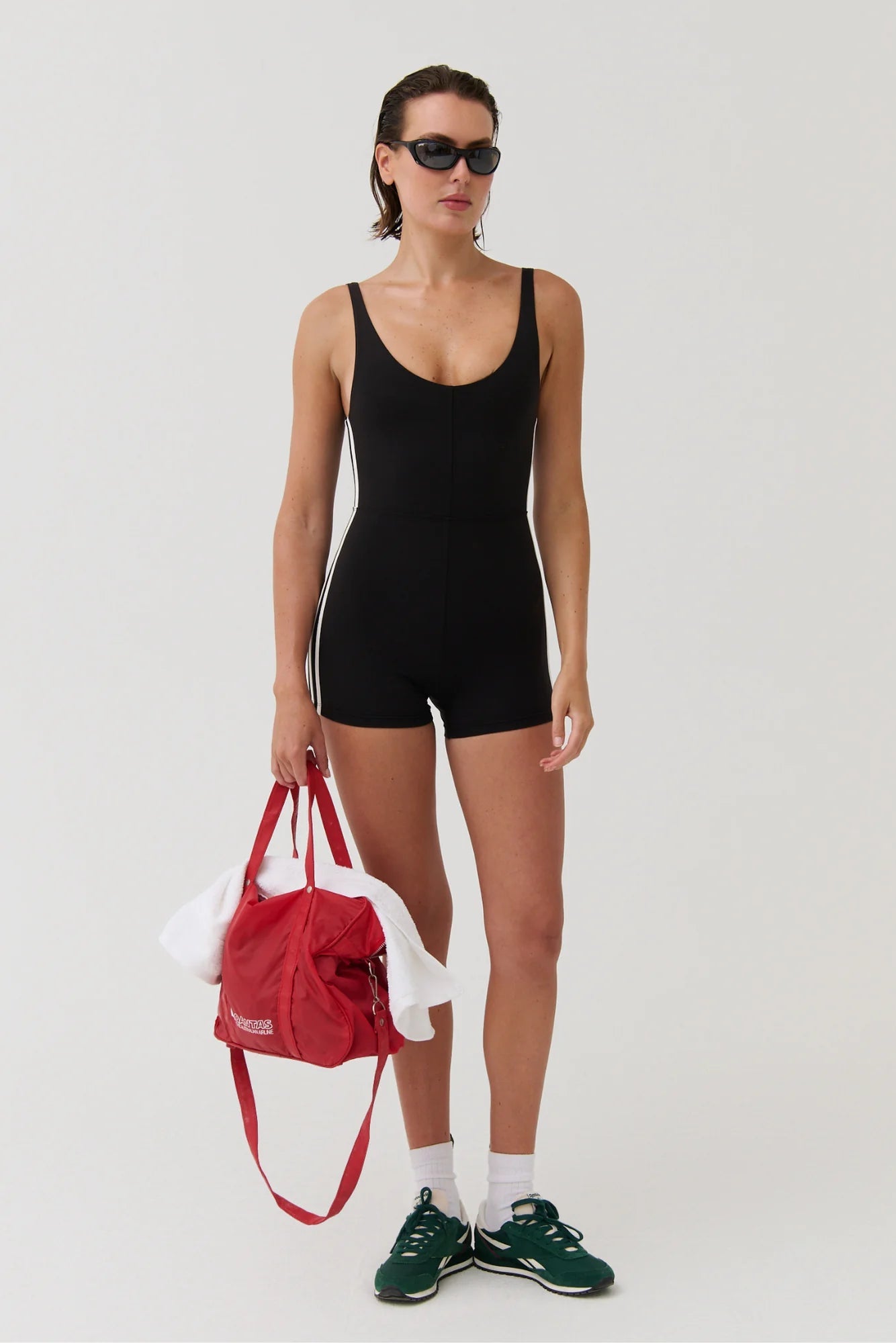 Sport Onesie - Black/White Stripe