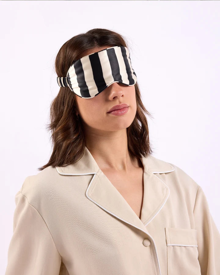 Silk Eyemask - Vanilla Bean Stripes