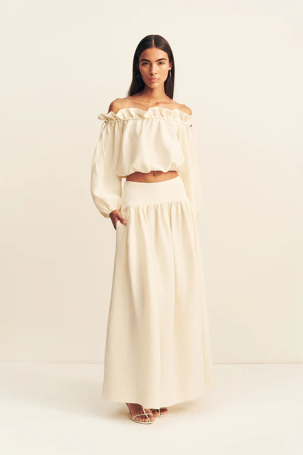 Jasper Linen Blend Blouse - Resin
