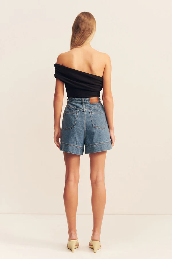 Beau One Shoulder Top - Black