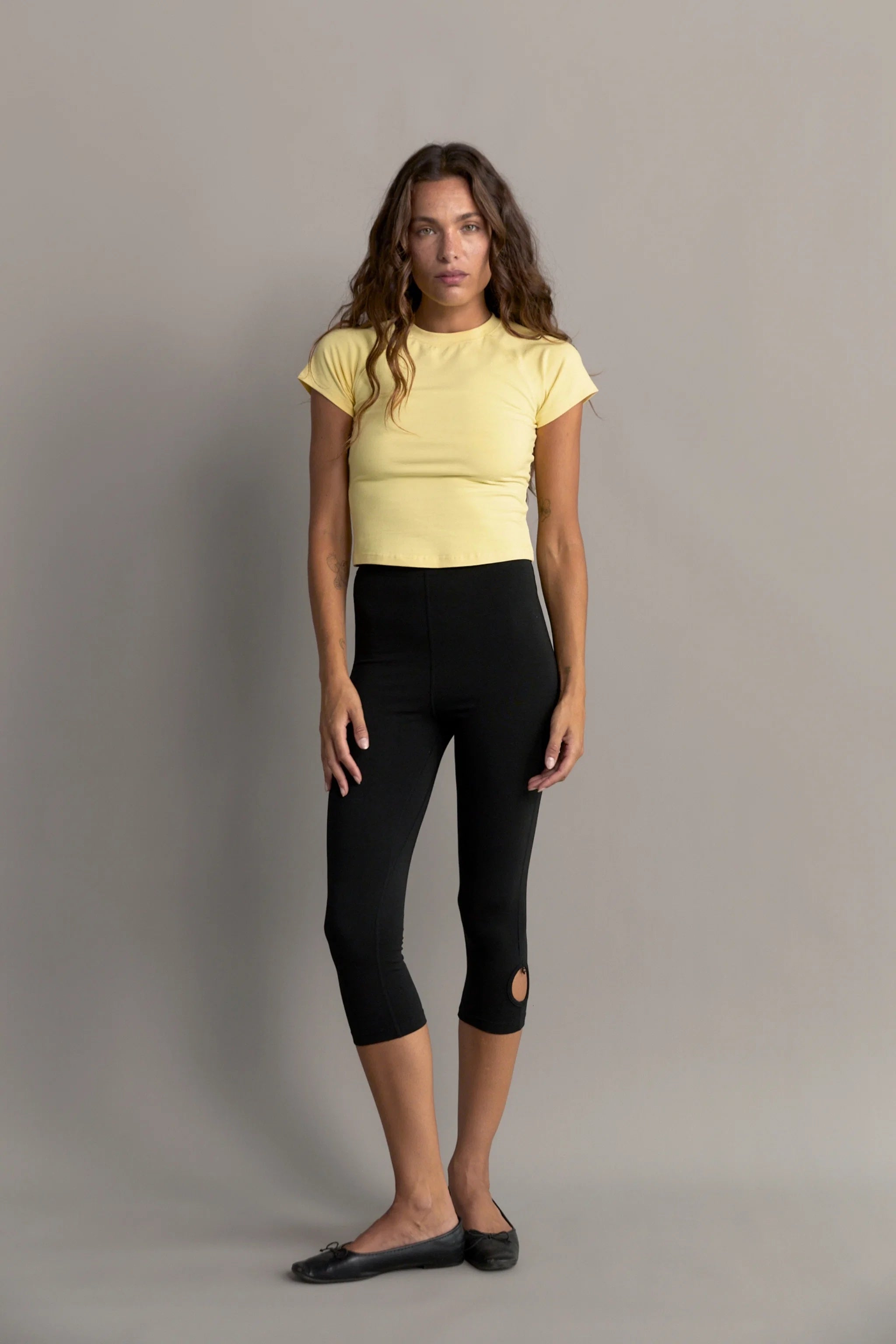 Cropped Baby Tee - Butter
