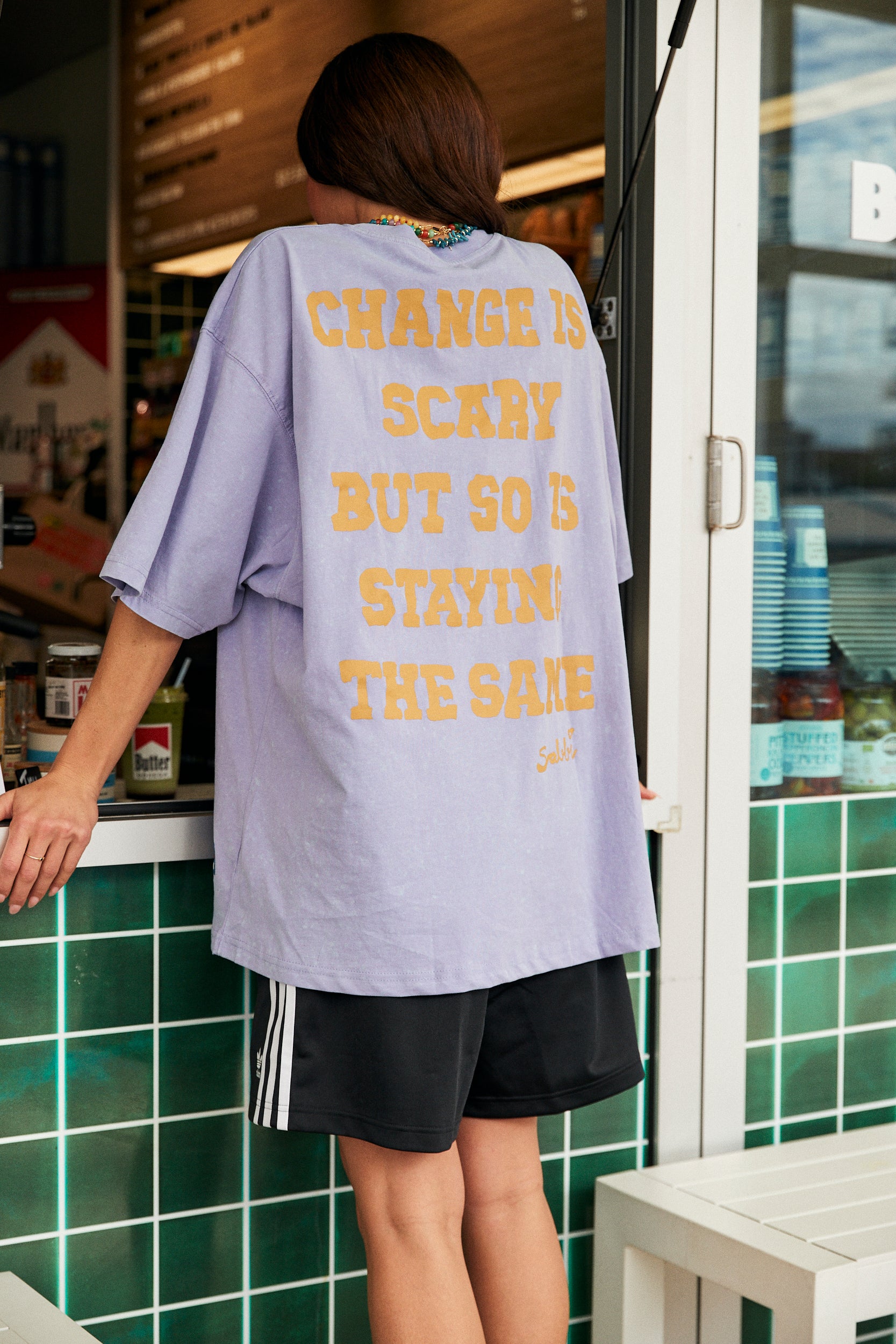 THE VERY OVERSIZED SELF LOVE CLUB TEE - PURPLE