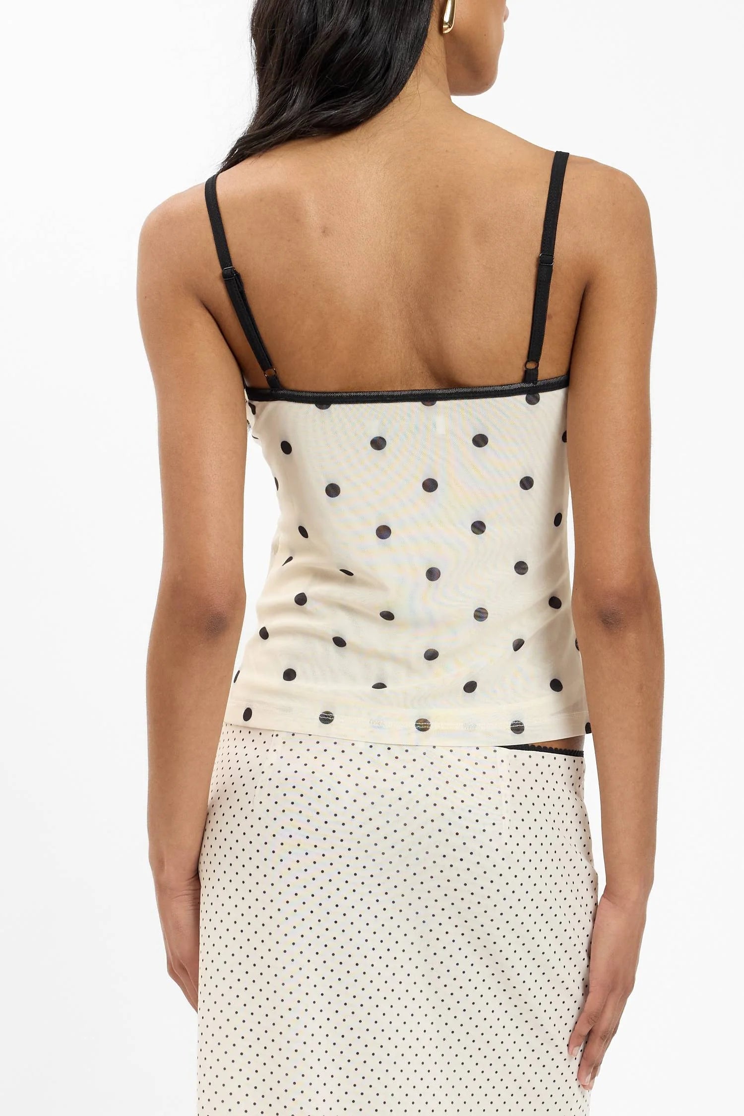 Camisole - Mesh Ivory Polka