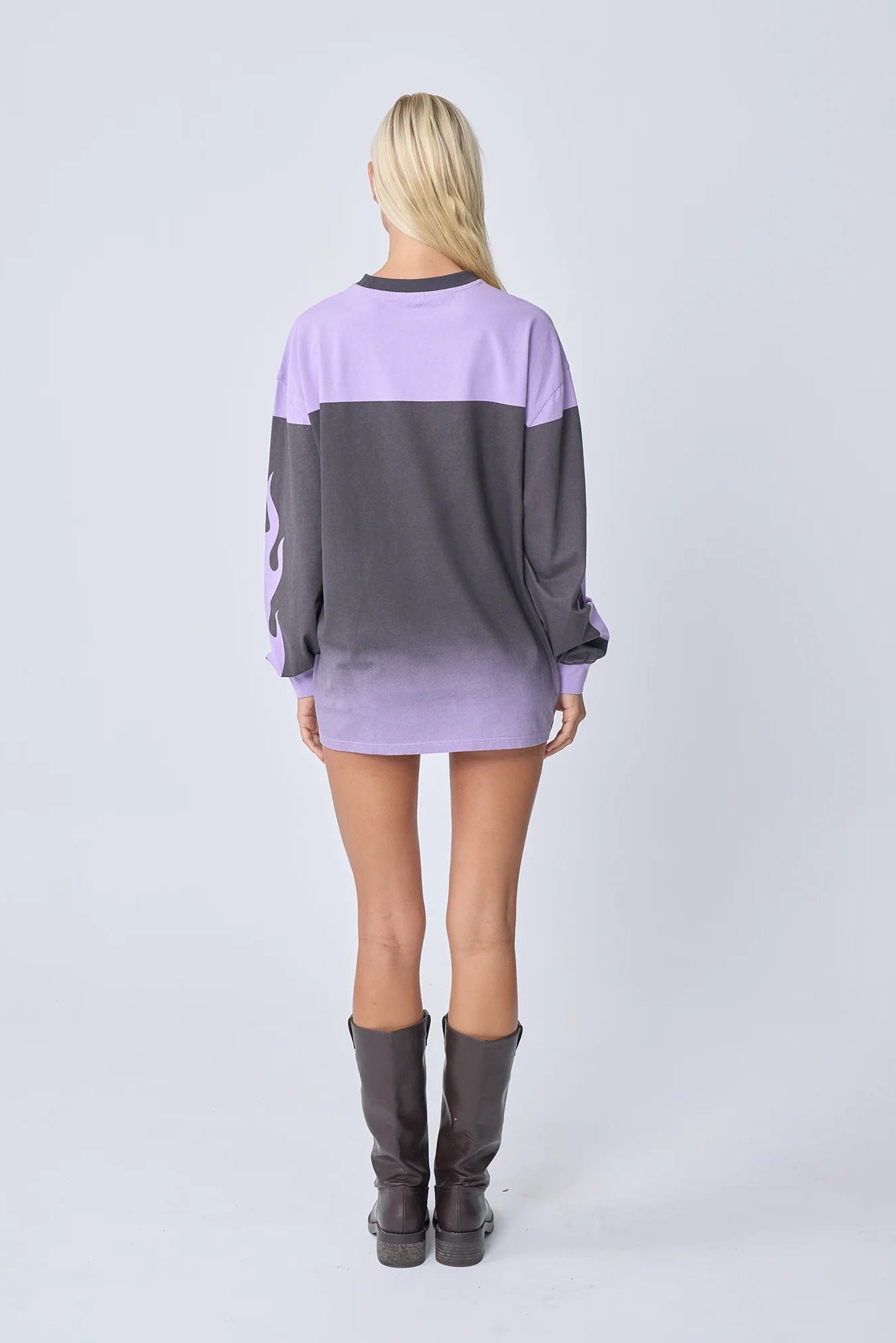 Moto Long Sleeve Tee - Lilac