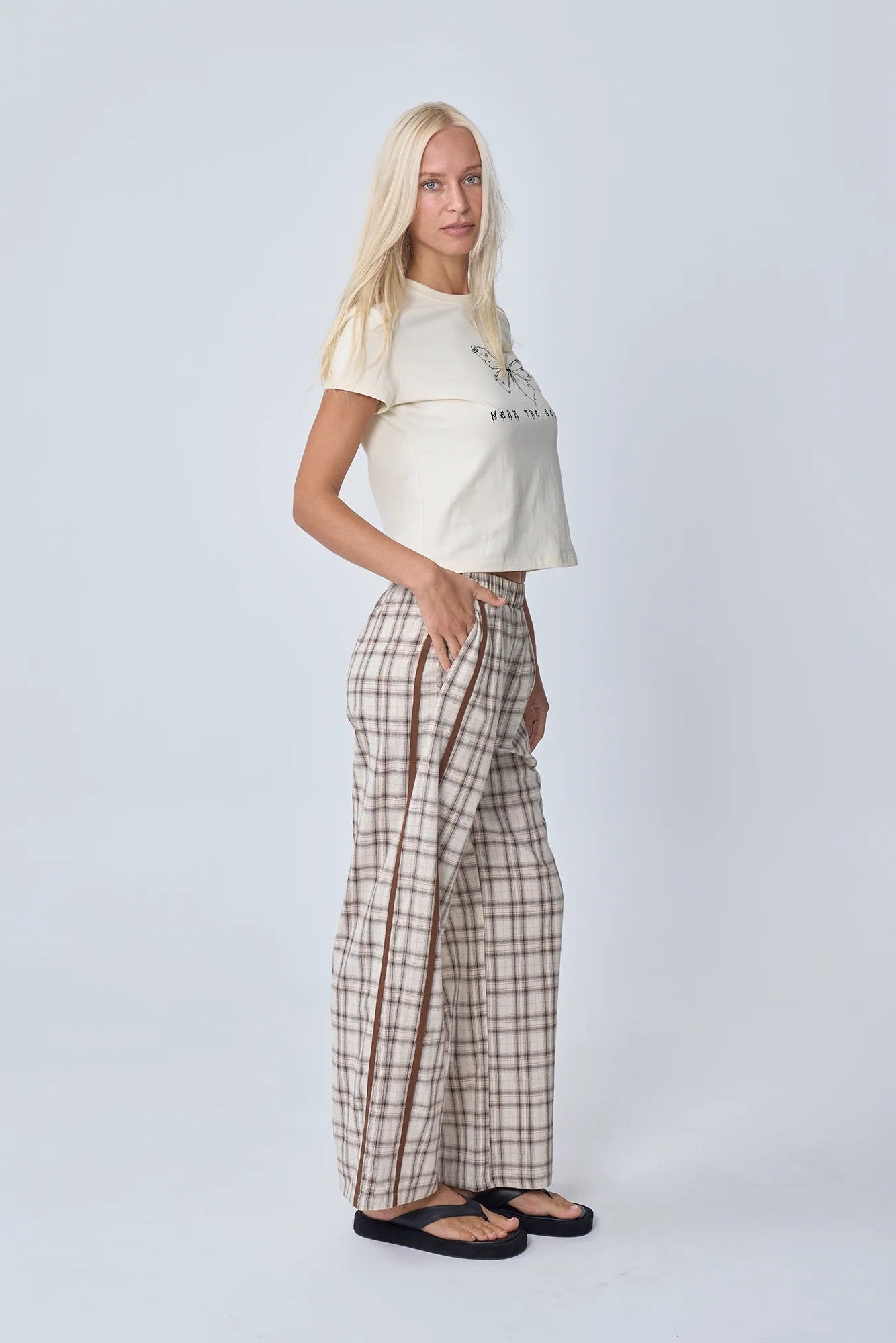 Racer Pant - Brown Plaid