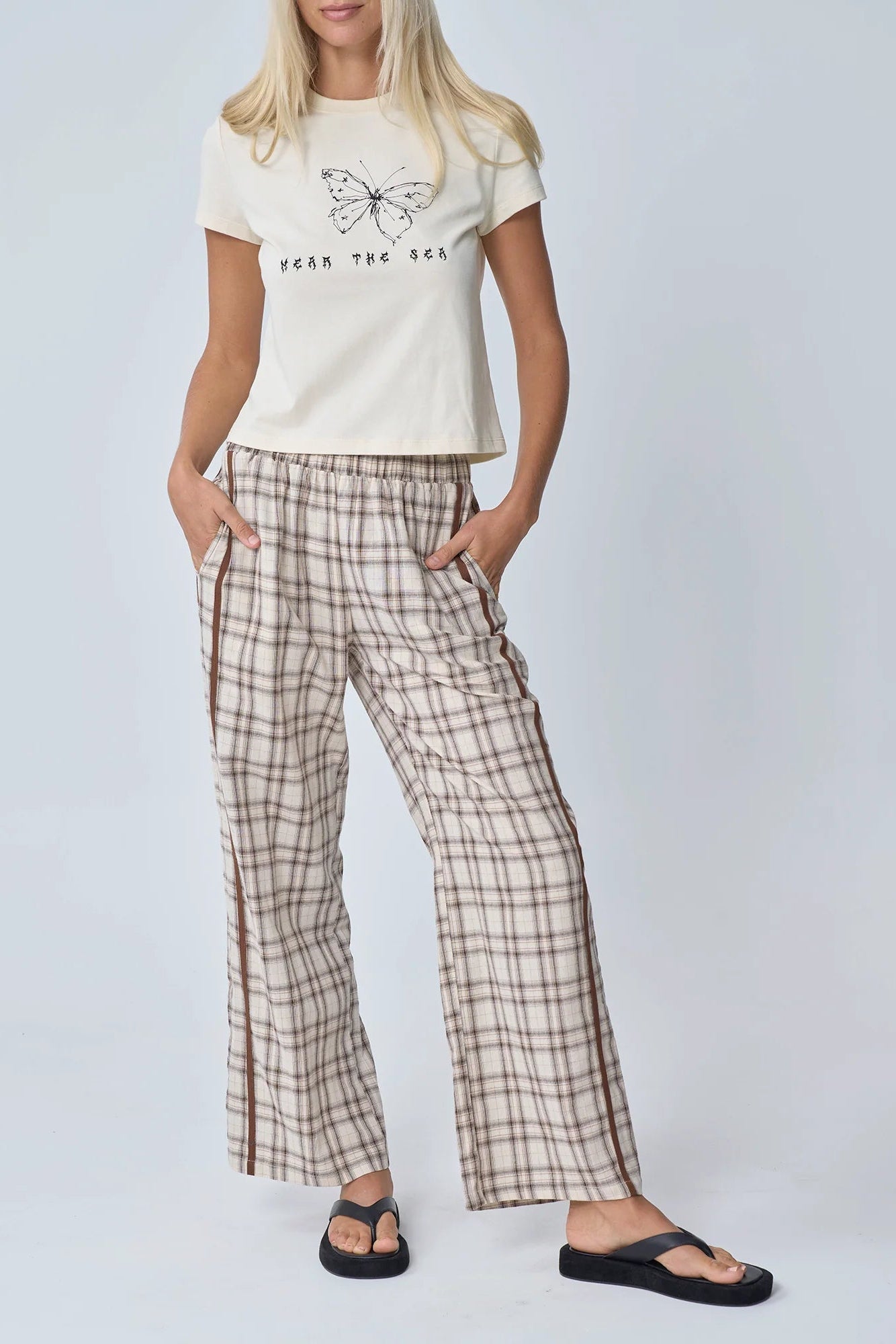 Racer Pant - Brown Plaid