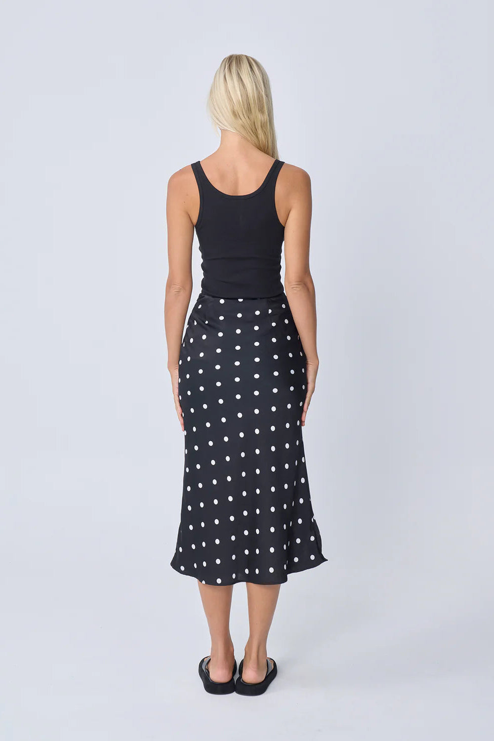 Polka Dot Skirt - Black