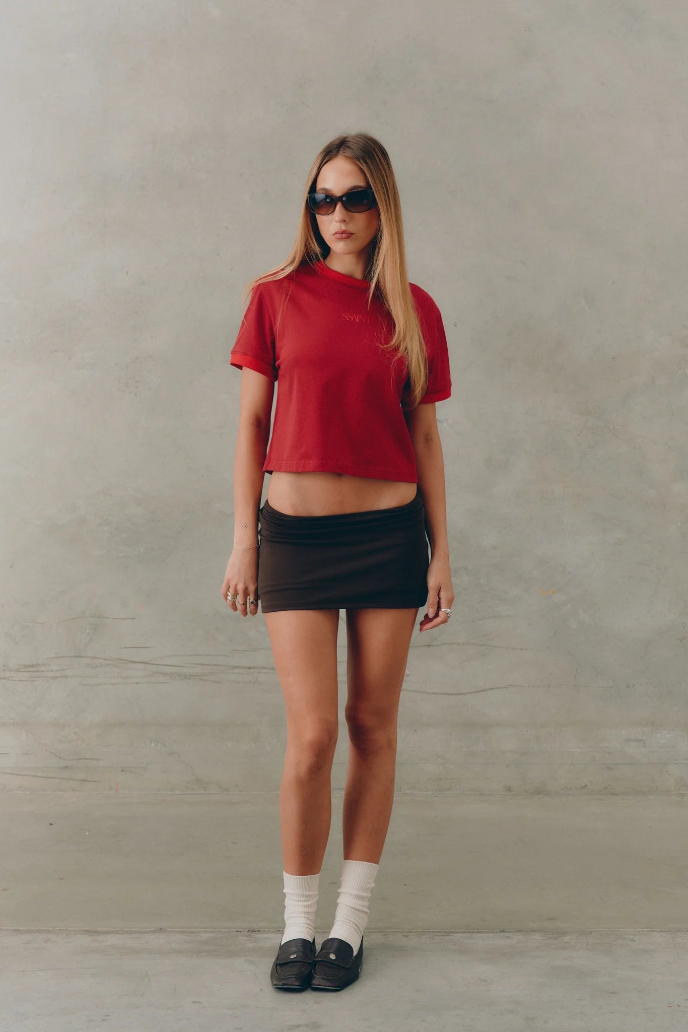 SŚAINT LOGO BABY TEE - RED