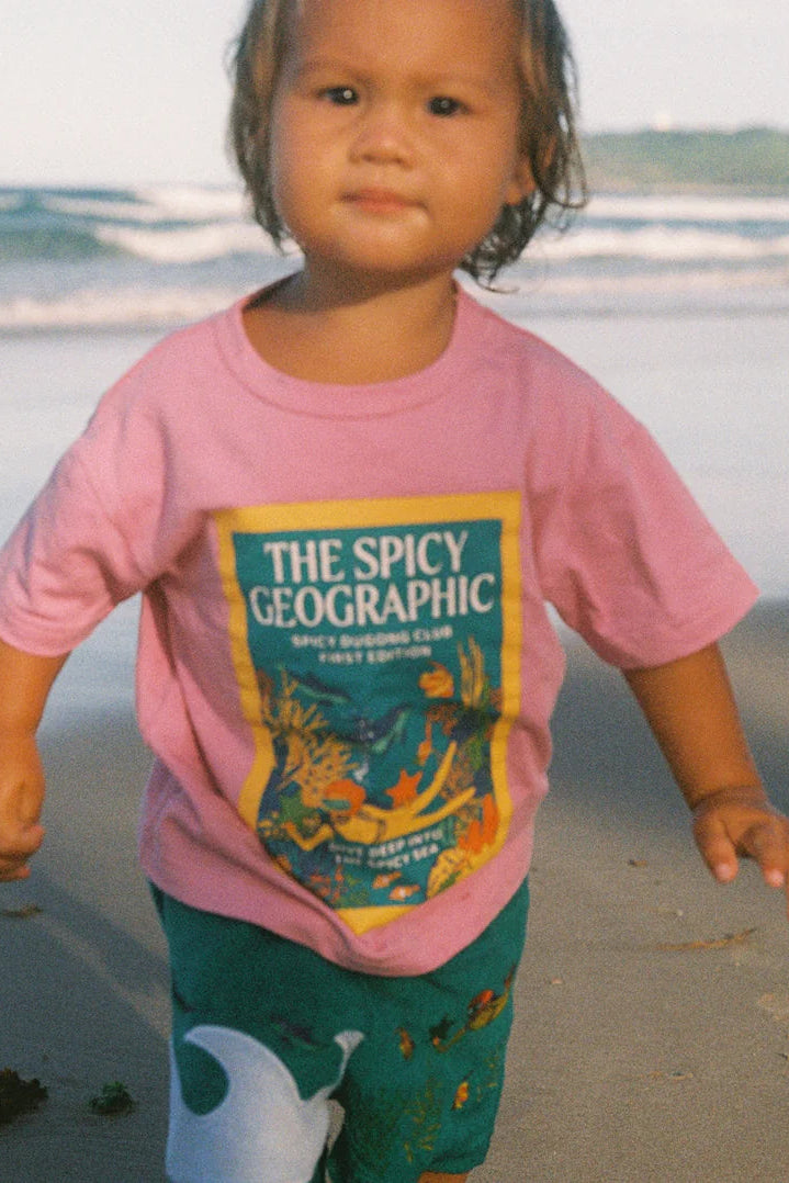 KIDS SPICY GEO TEE IN PINK