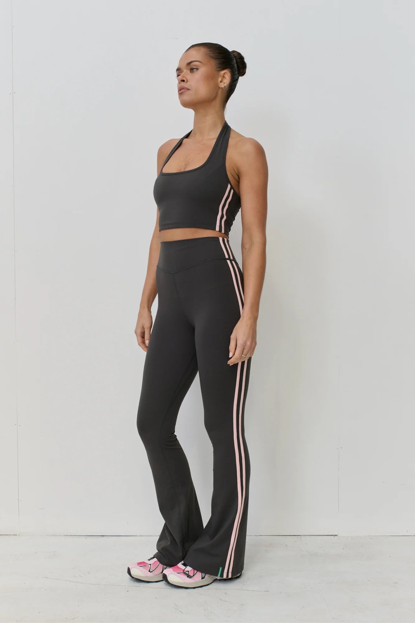 Halter Top - Grey/Pink