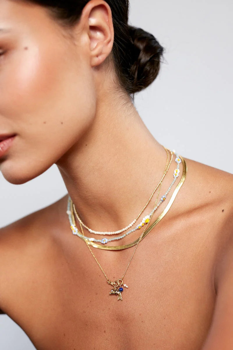 Bluebell Bloom Necklace - SOFT BLUE