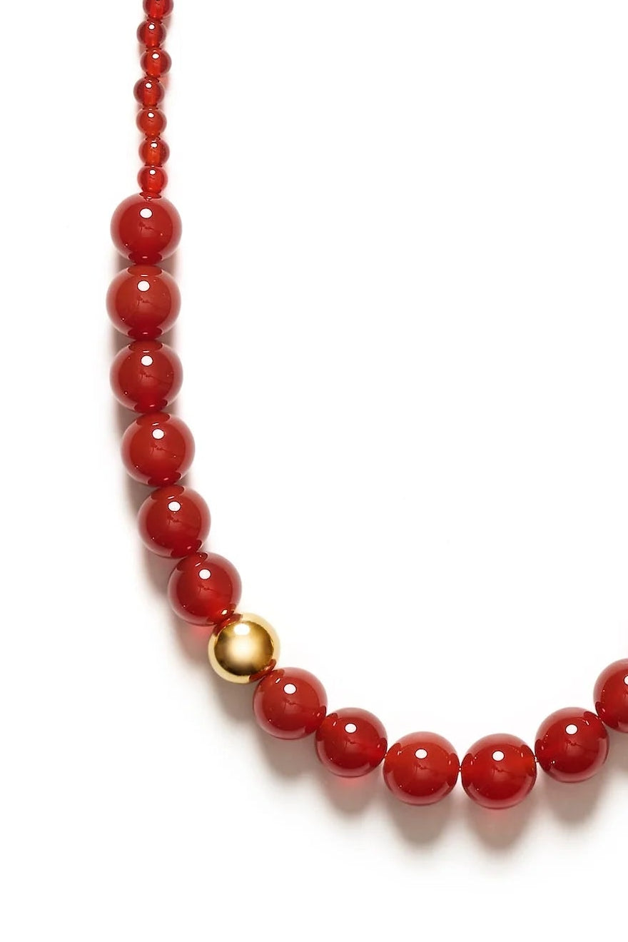 FLOAT NECKLACE - RED JADE