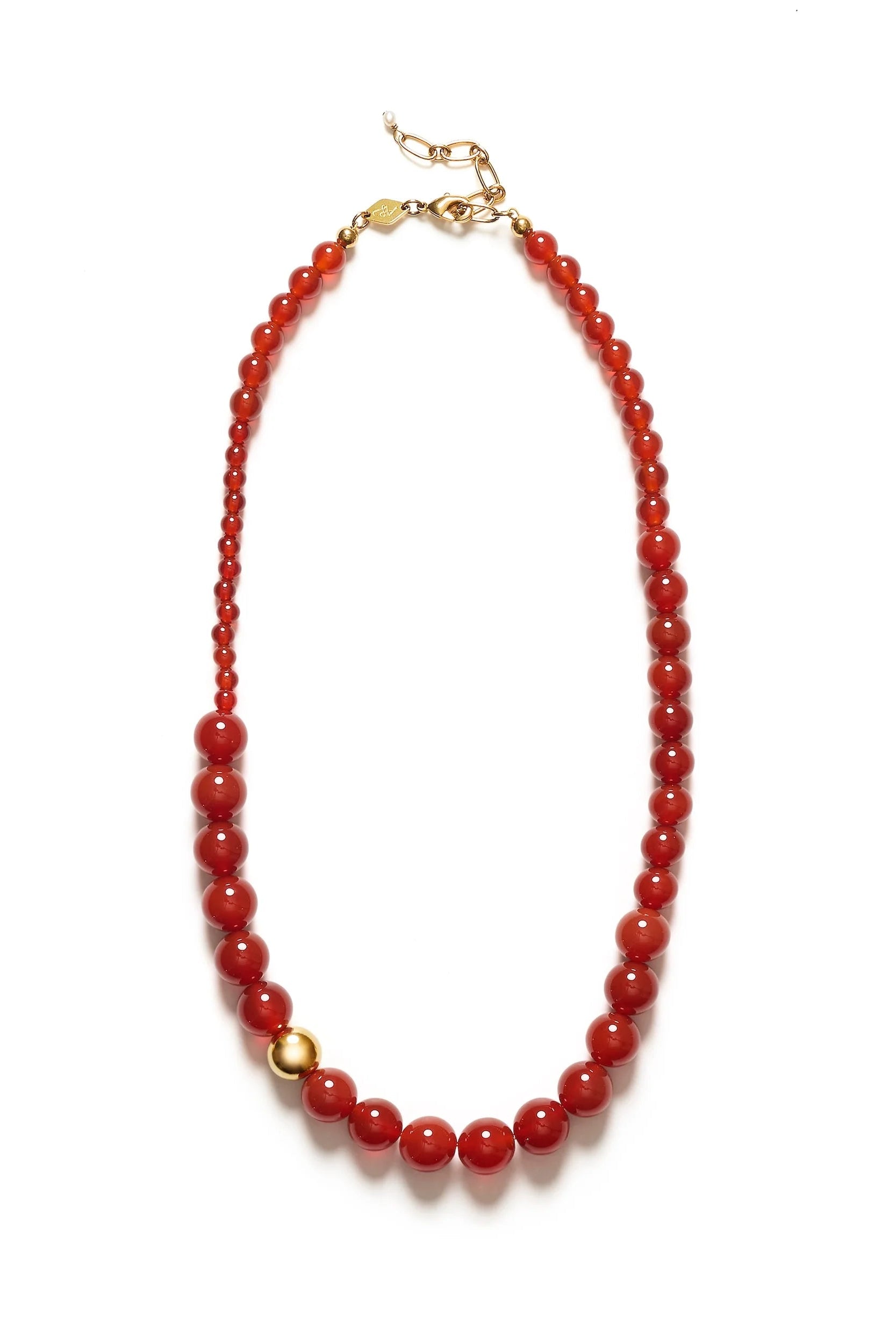 FLOAT NECKLACE - RED JADE