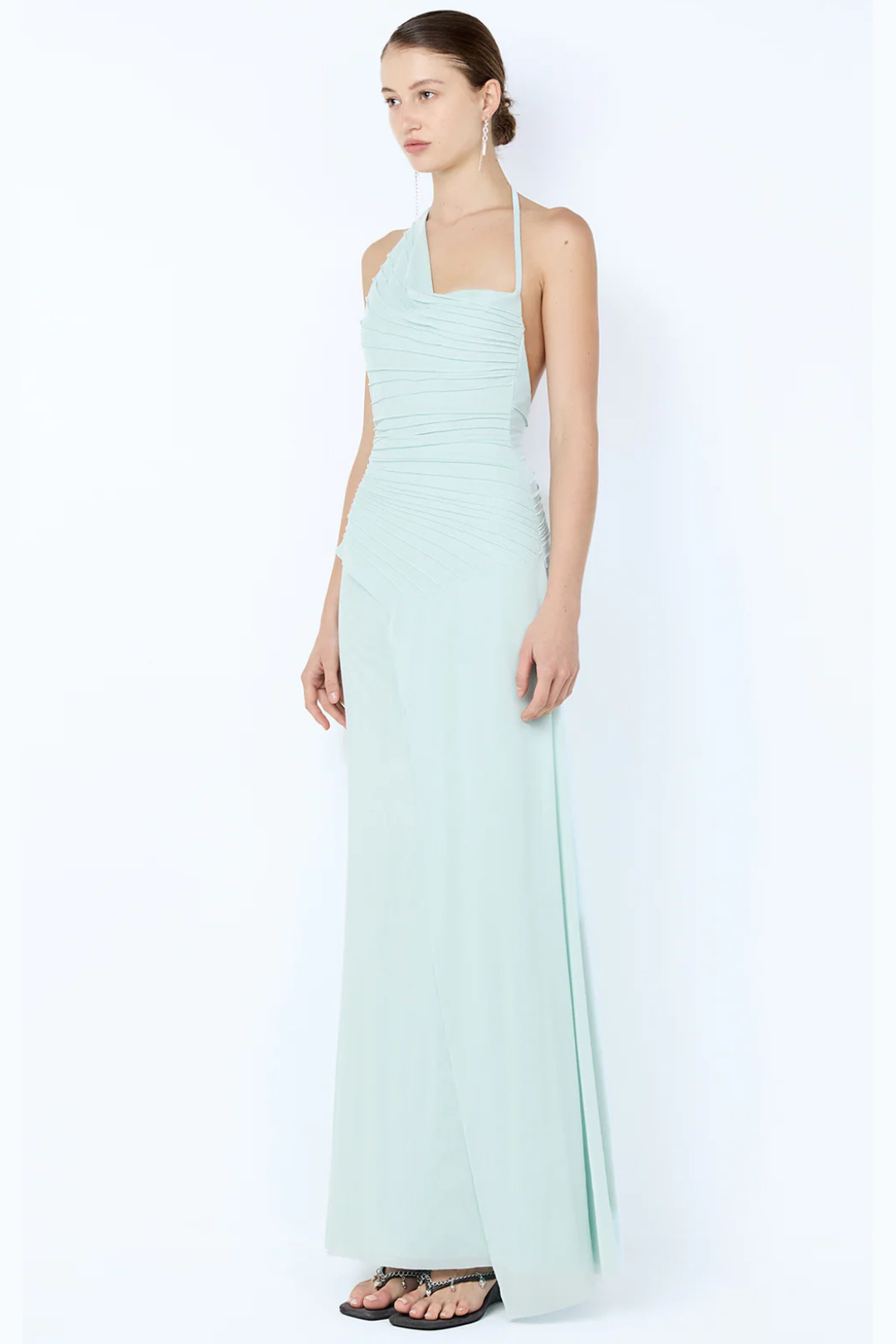 BRENNA PINTUCK MAXI DRESS - SPEARMINT