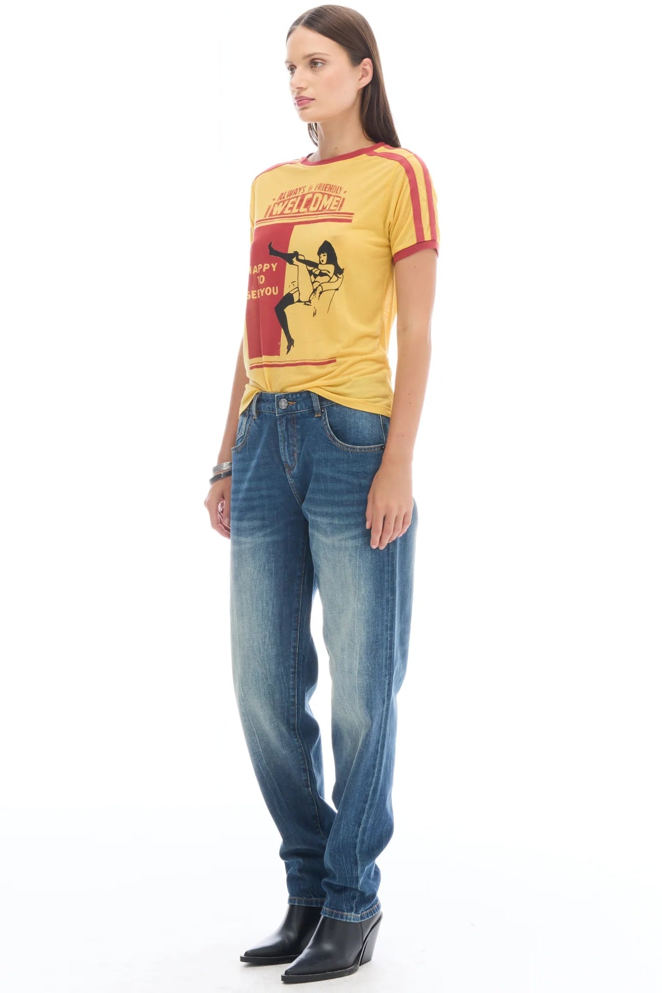 Happy To See You Retro Sports Tee