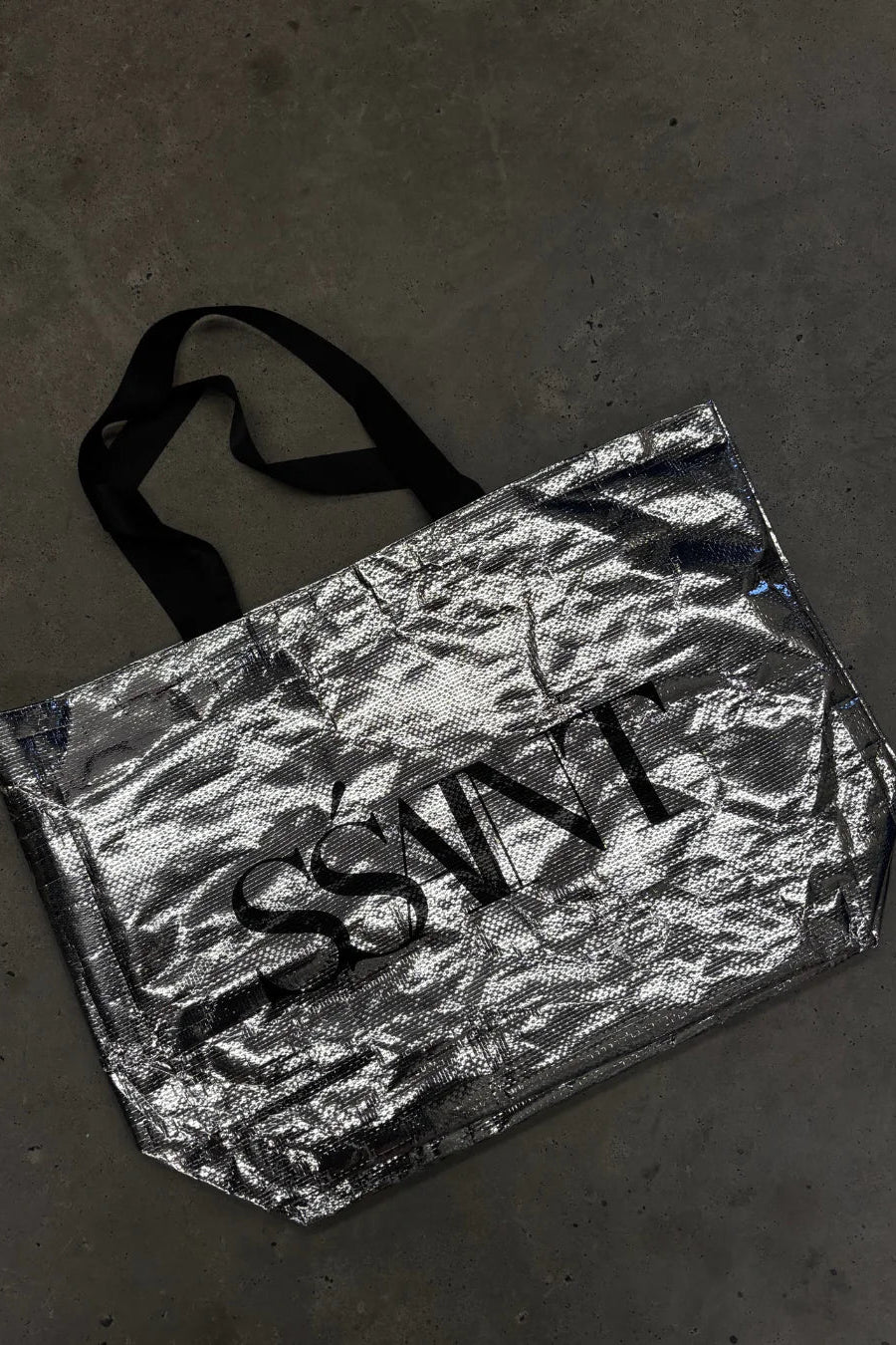 SILVER TOTE BAG