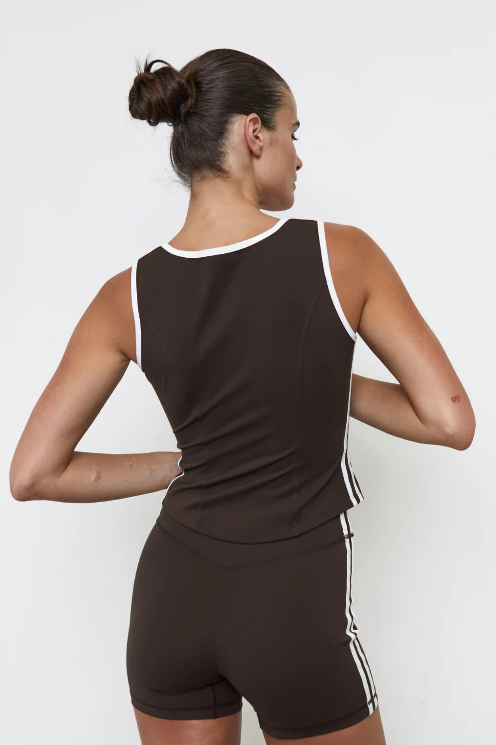 Sprint Short - Brown/White Stripe