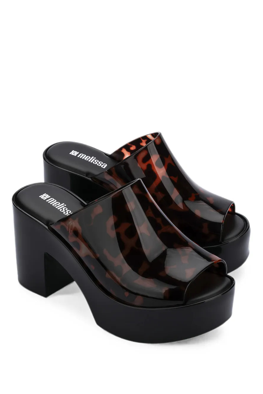 MELISSA MULE HYPE II AD BLACK/TORTOISE