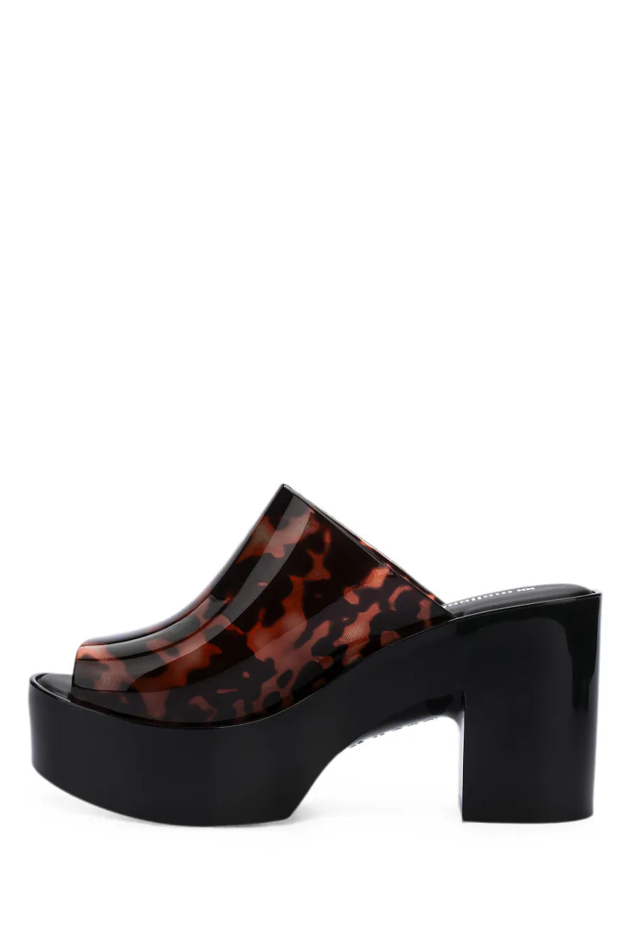 MELISSA MULE HYPE II AD BLACK/TORTOISE