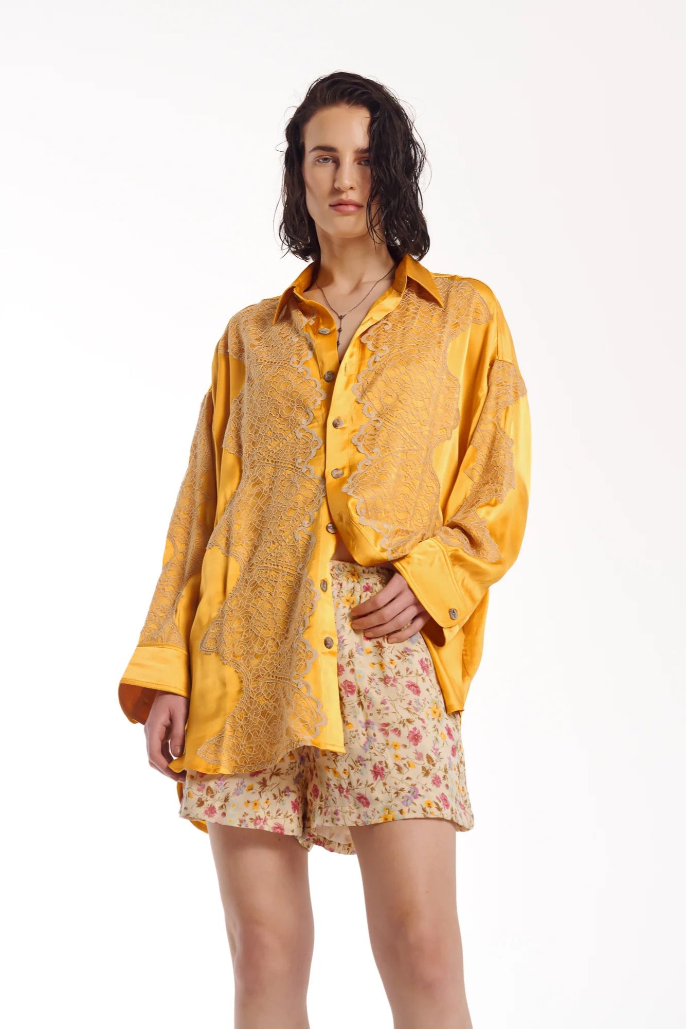 Florence Bloom Crepe Shorts