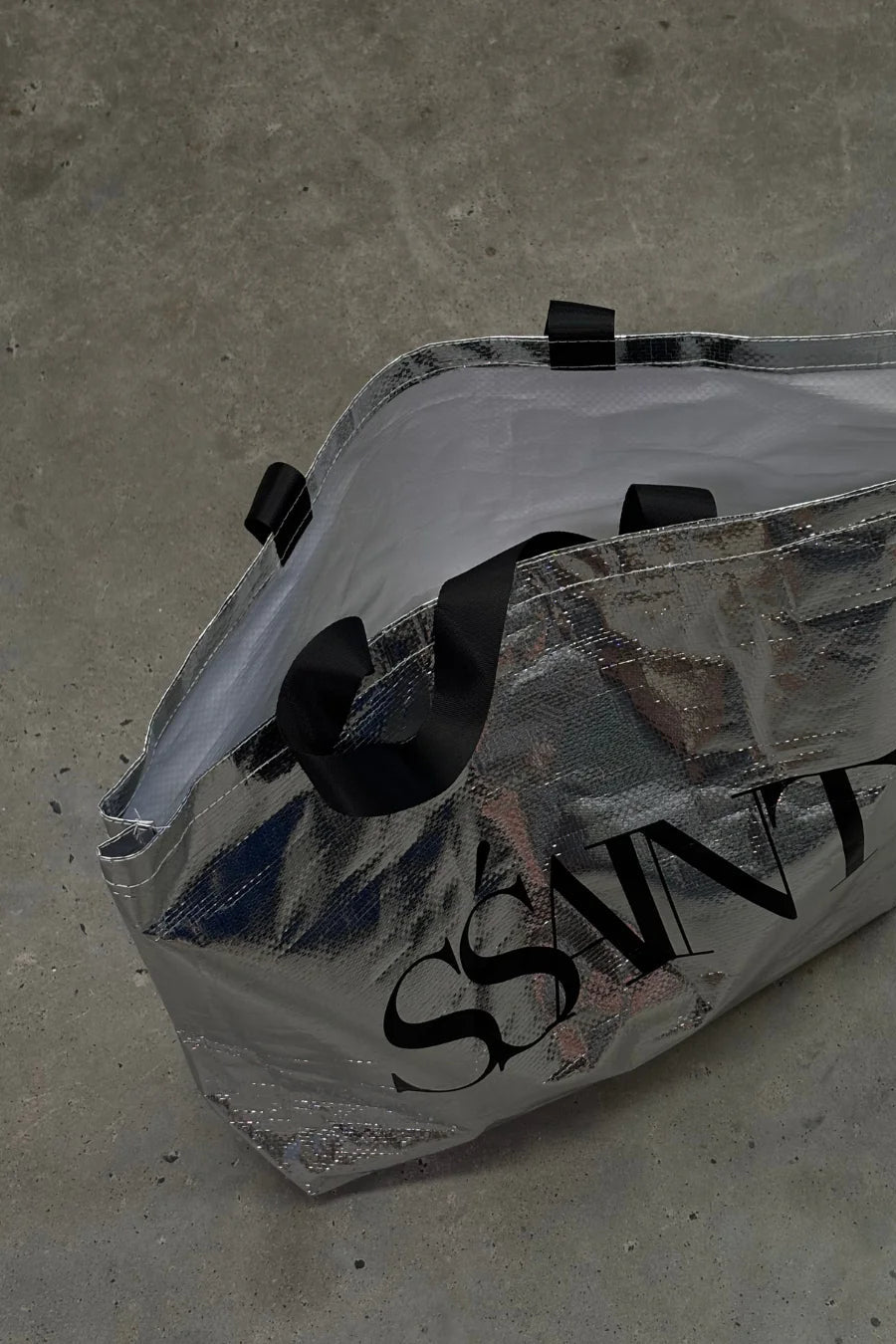SILVER TOTE BAG