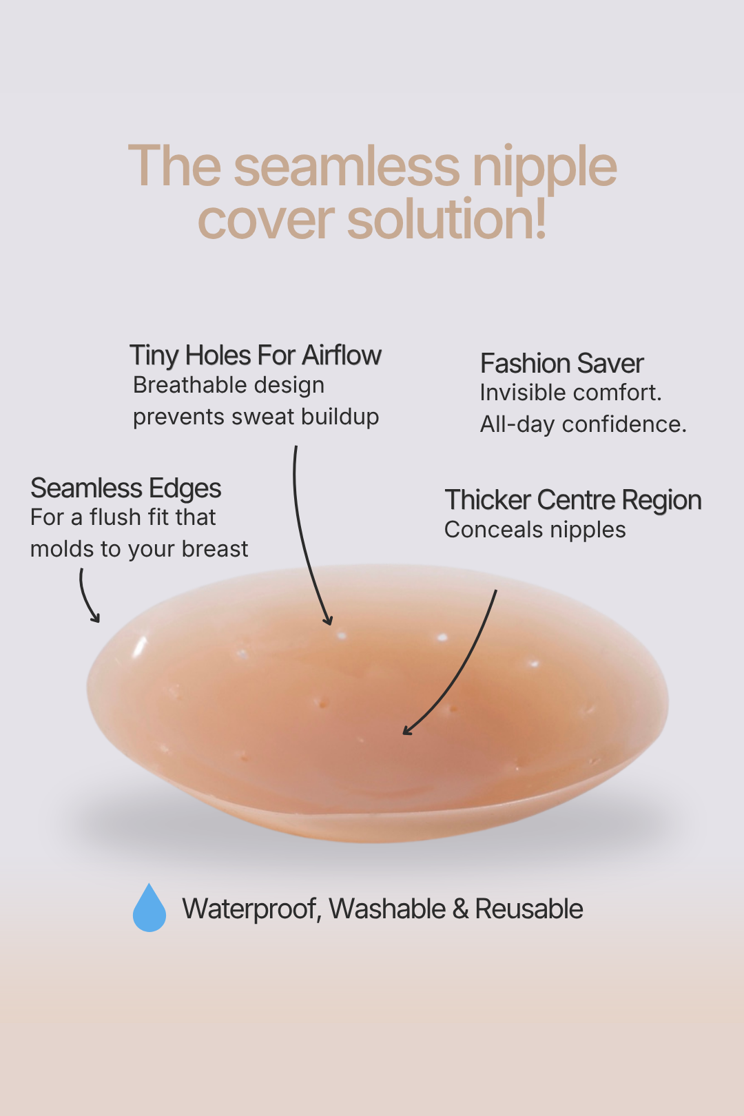 Silicone Nipple Covers (With Adhesive)