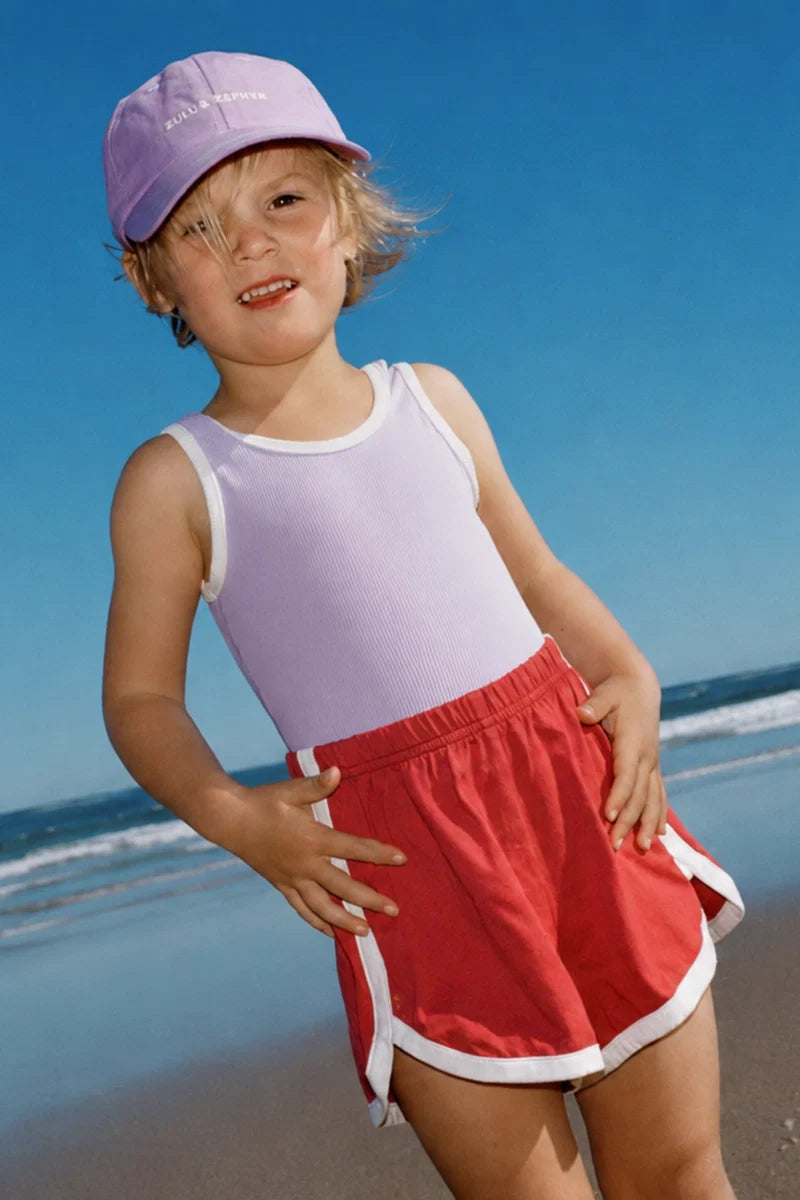 Mini Stripe Scoop One Piece - Lilac