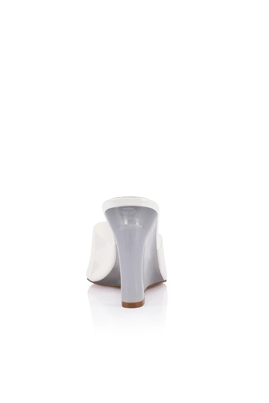 Sera Wedge Lucite & White Vinylite