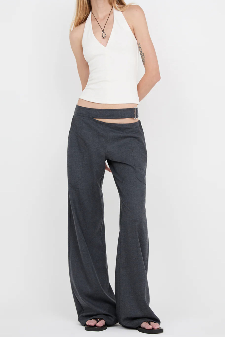 IONE HALTER TOP - IVORY