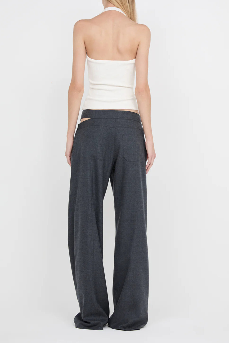 IONE HALTER TOP - IVORY