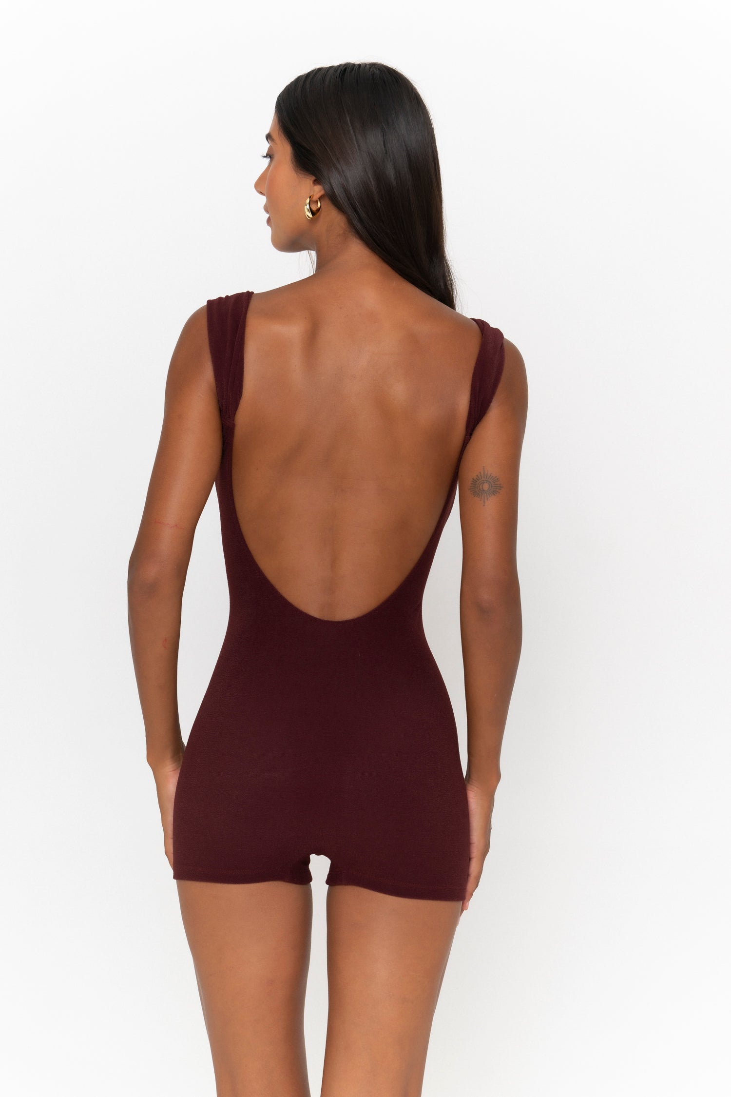 BROOKLYN PLAYSUIT - MERLOT
