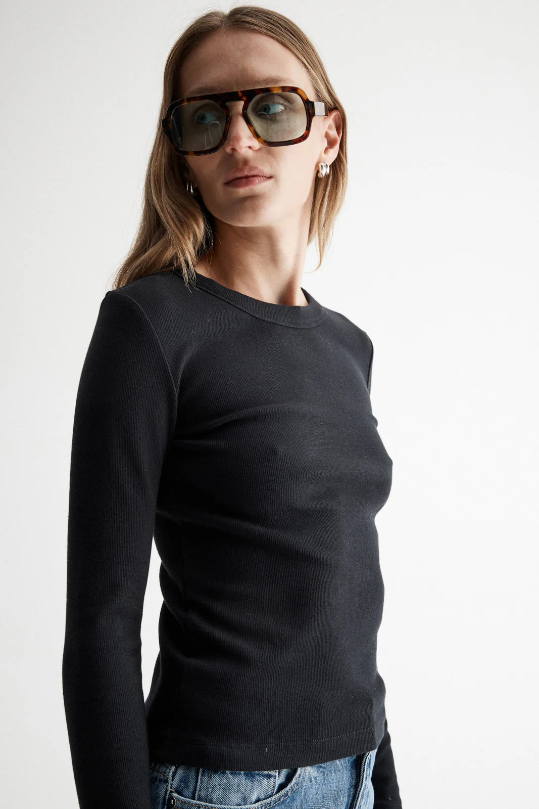 Nola Longsleeve Top - Black