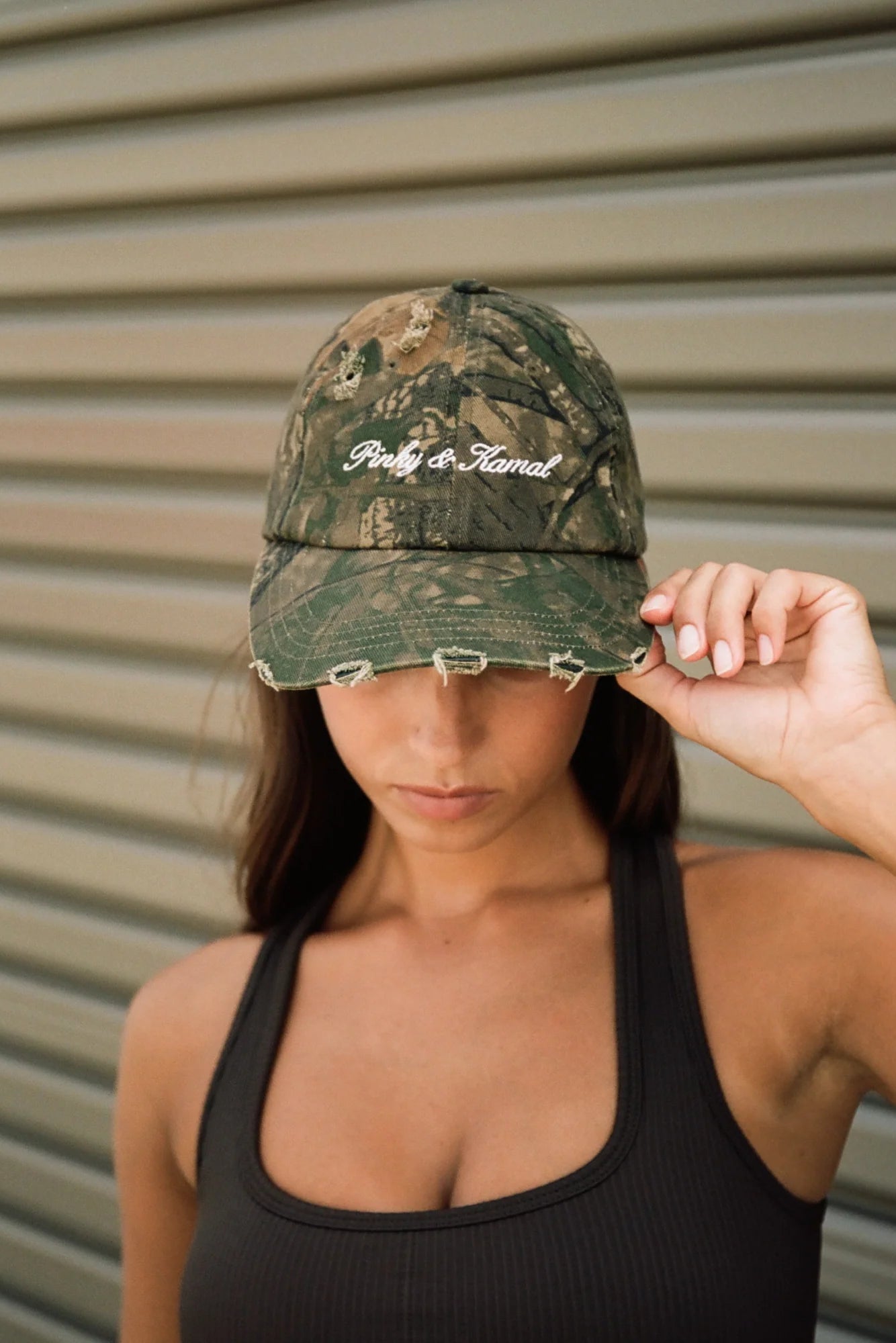 Pinky & Kamal Signature Cap - Distressed Camo