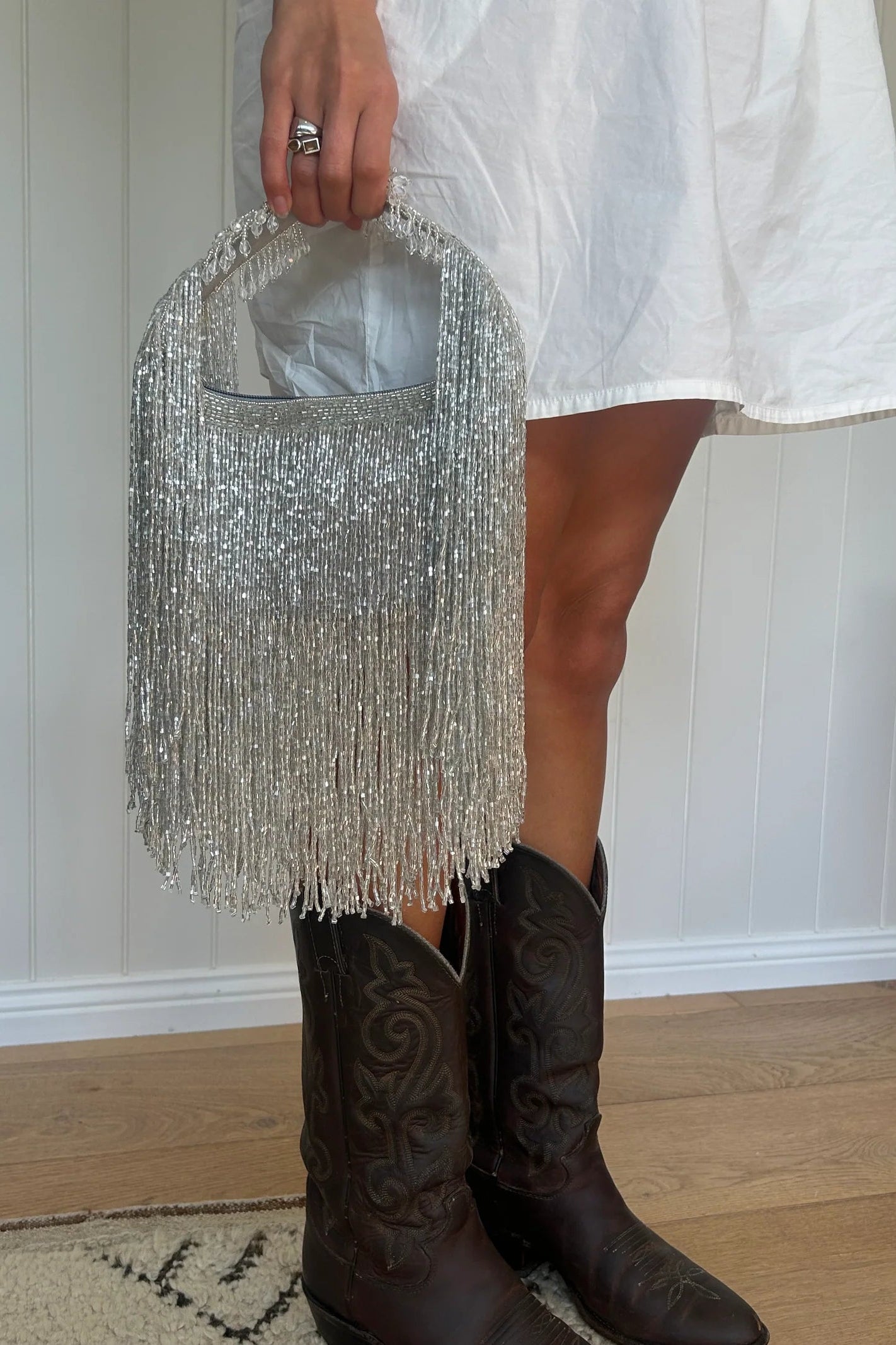 The Dolly Tassel Bag Silver