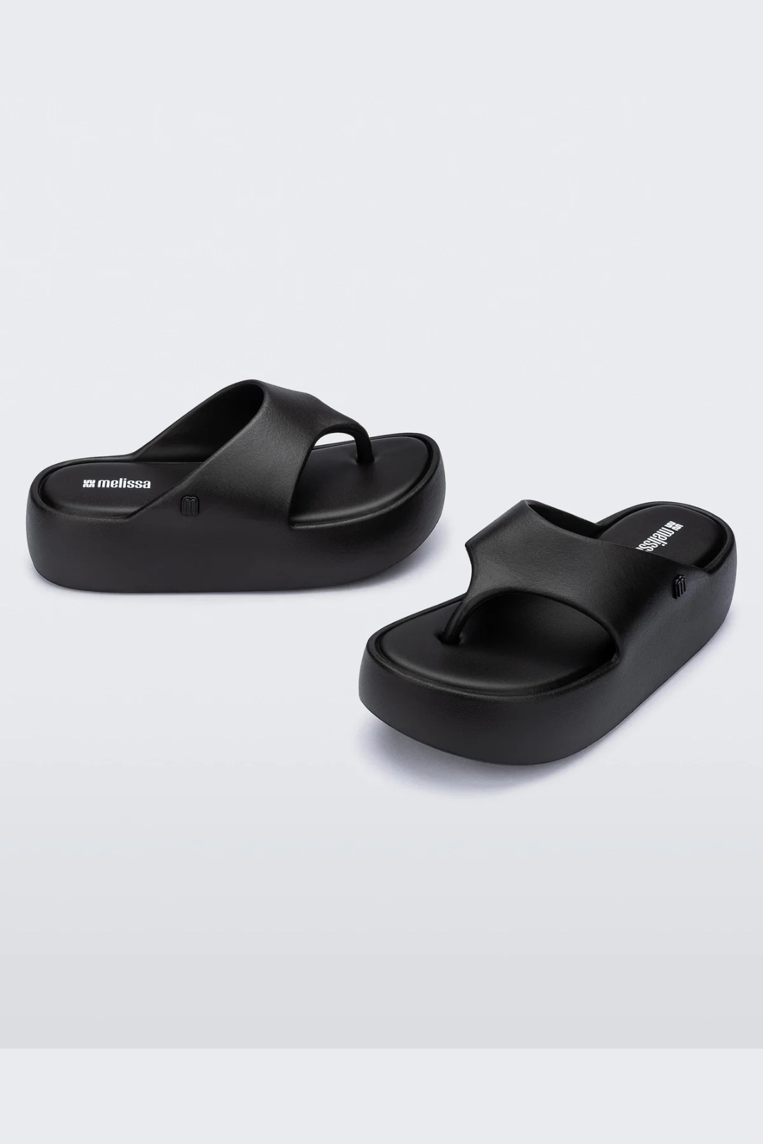 MELISSA FREE PLATFORM THONG - black