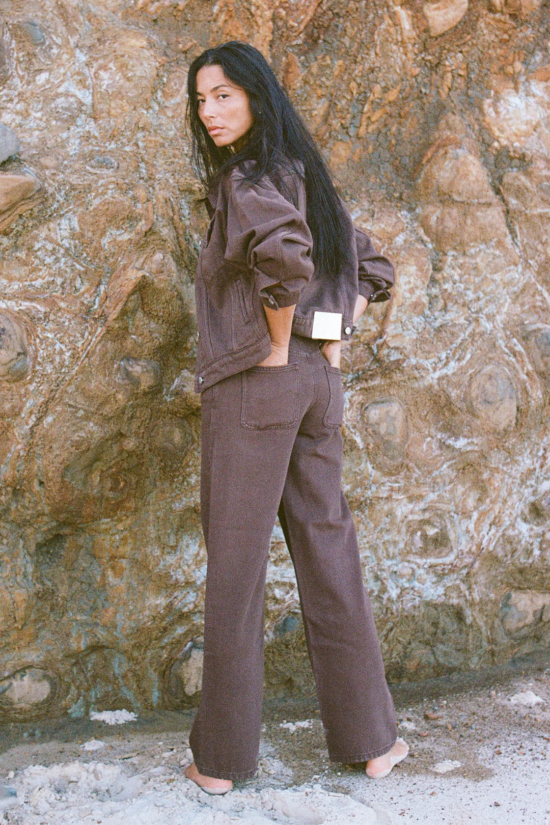 Mid Rise Denim Jean - Cocoa