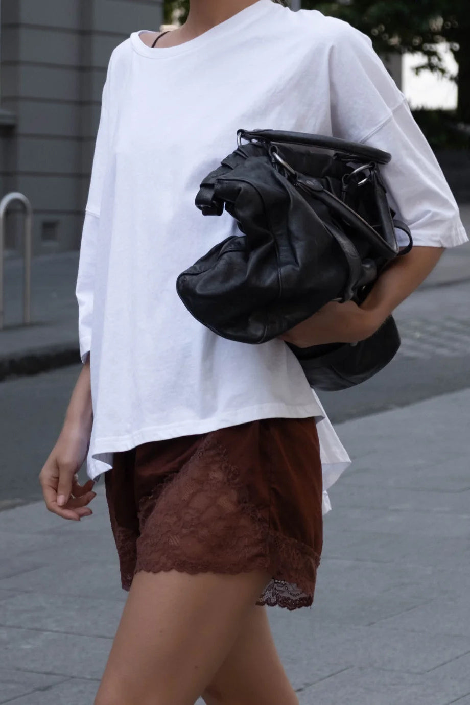 Amélie Lace Shorts / Chocolate