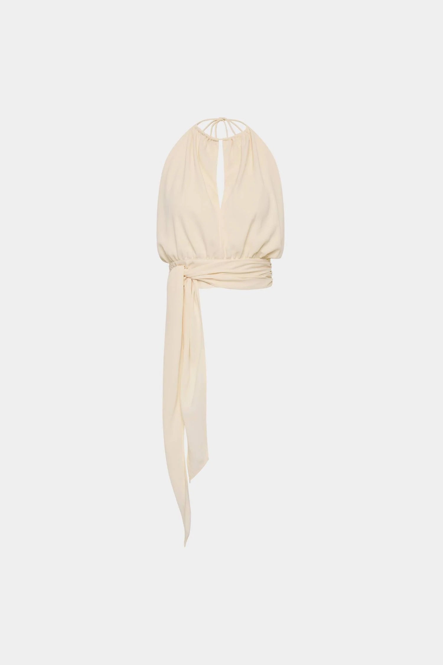 Draped Halter Top - Ivory