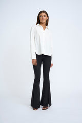 FRANCA FLARE SLICE PANT - BLACK