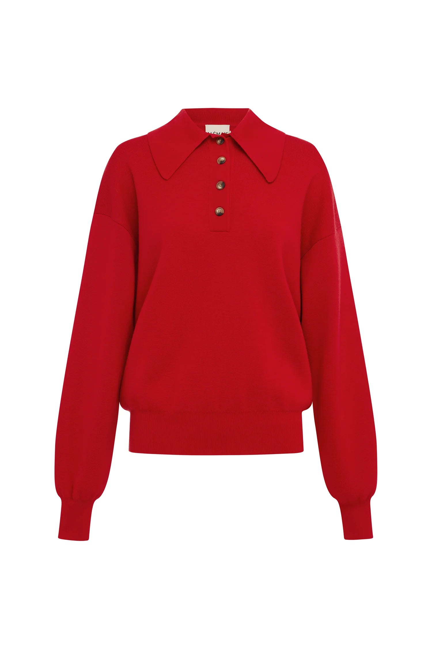 Rocky Knit Polo Cherry