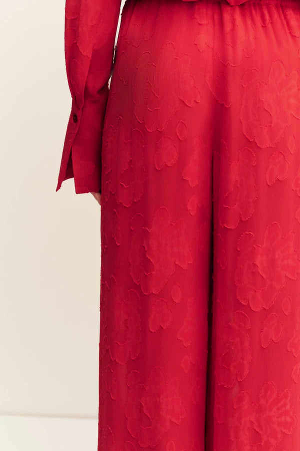 Bowery Drawstring Pant - Cherry