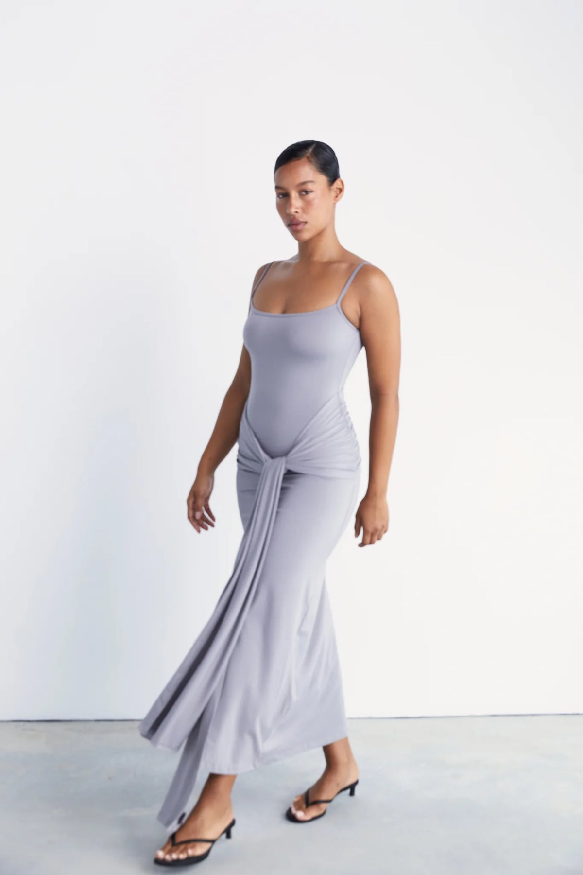 Wrap Dress - Pebble Grey